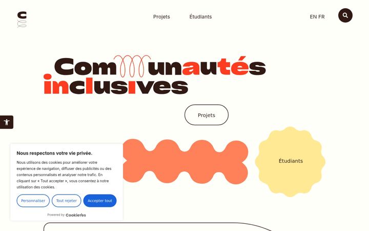 Screenshot of communautesinclusives.com