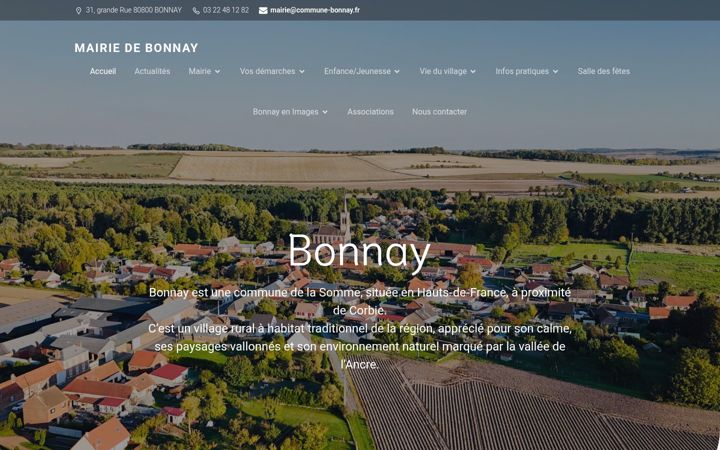 Captură de ecran a commune-bonnay.fr