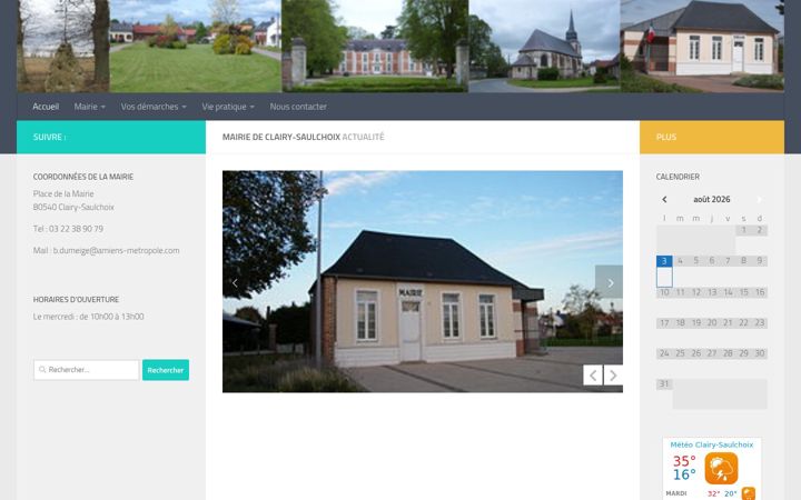 Screenshot ta' commune-clairysaulchoix.fr