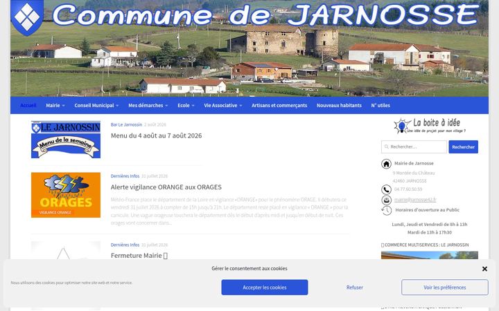 Screenshot of commune-de-jarnosse.fr