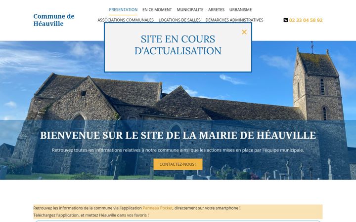 Screenshot of commune-heauville.fr