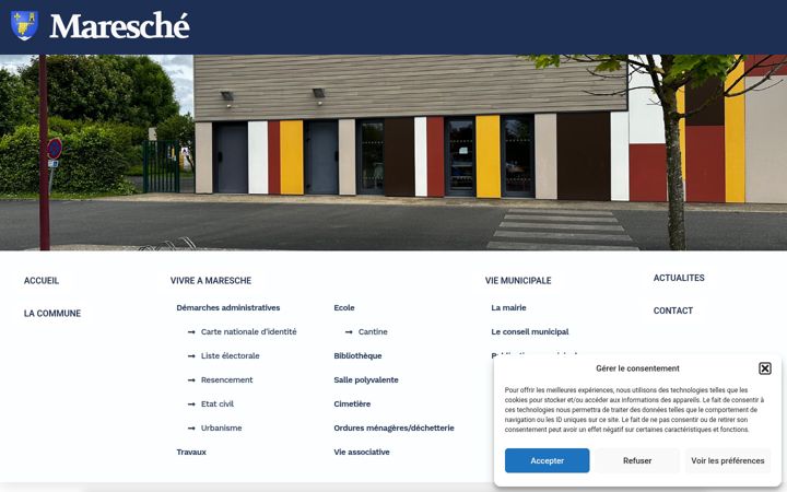 Screenshot of commune-maresche.fr