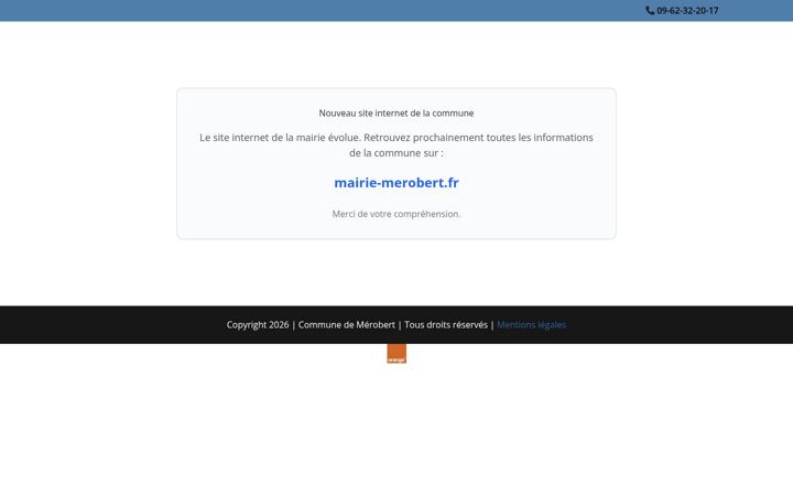 Screenshot of commune-merobert.fr