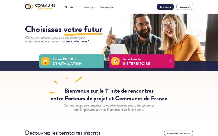Screenshot ta' commune-opportunite.fr