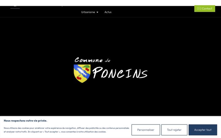 Captură de ecran a commune-poncins.fr