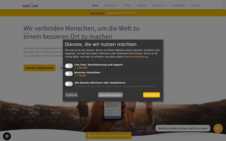 Screenshot of communiapp.de