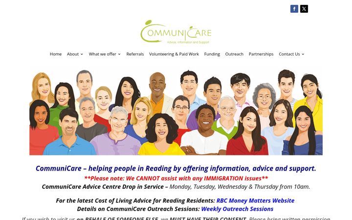Ekrano kopija communicare.org.uk