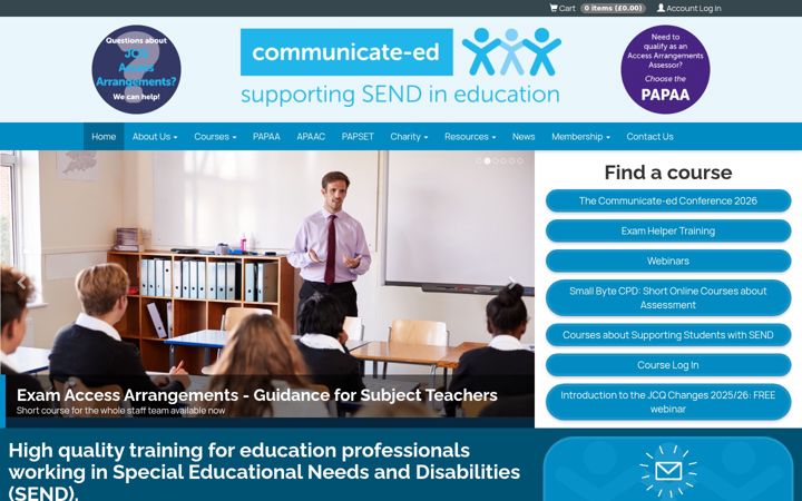 Ekrano kopija communicate-ed.org.uk