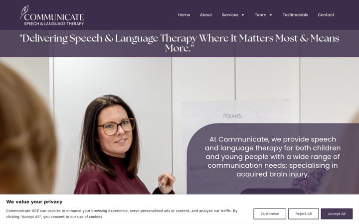 Screenshot of communicateoce.co.uk