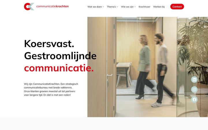 Screenshot of communicatiekrachten.nl