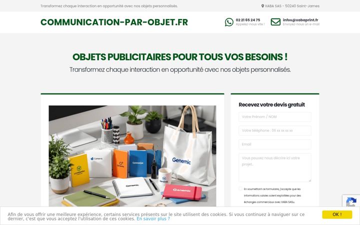 Screenshot of communication-par-objet.fr