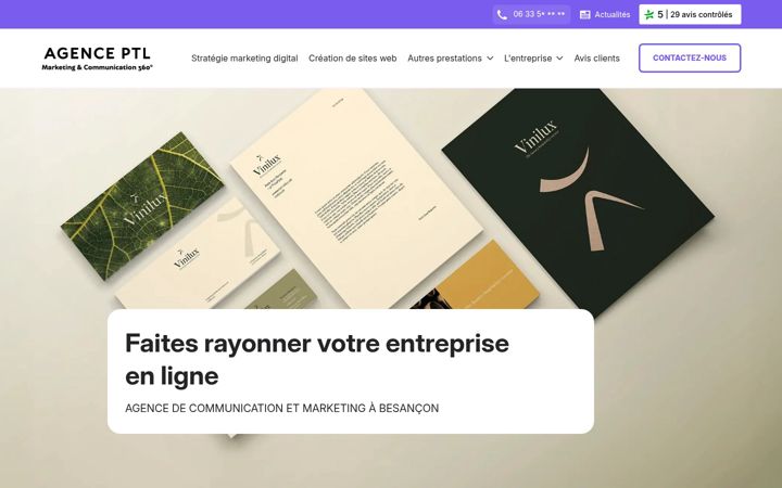 Captură de ecran a communication-ptl.fr