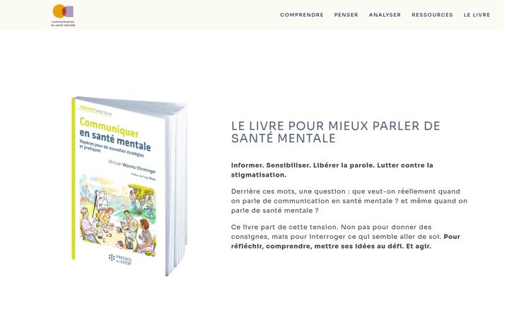 Captură de ecran a communication-santementale.fr