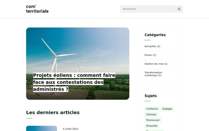 Screenshot of communication-territoriale.fr