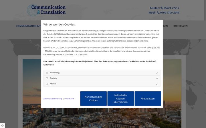 Screenshot of communication-translation.de