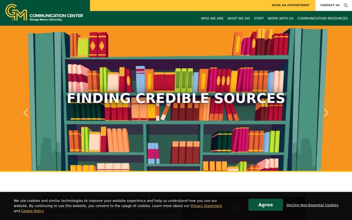 Screenshot von communicationcenter.gmu.edu
