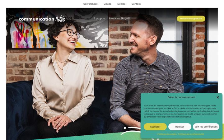 Screenshot of communicationfutee.ca