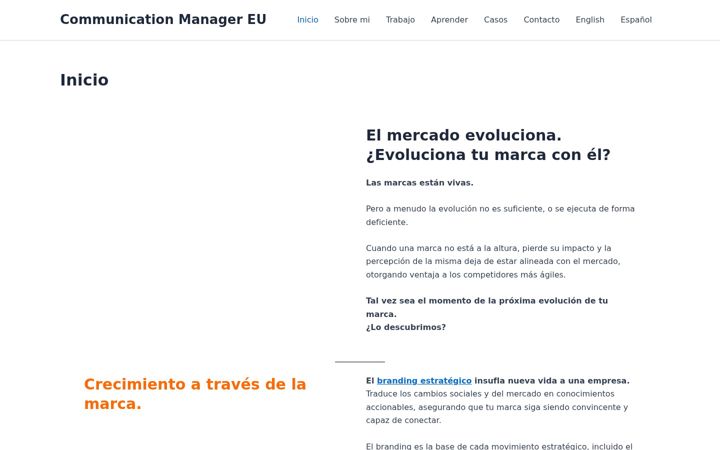 Screenshot van communicationmanager.eu