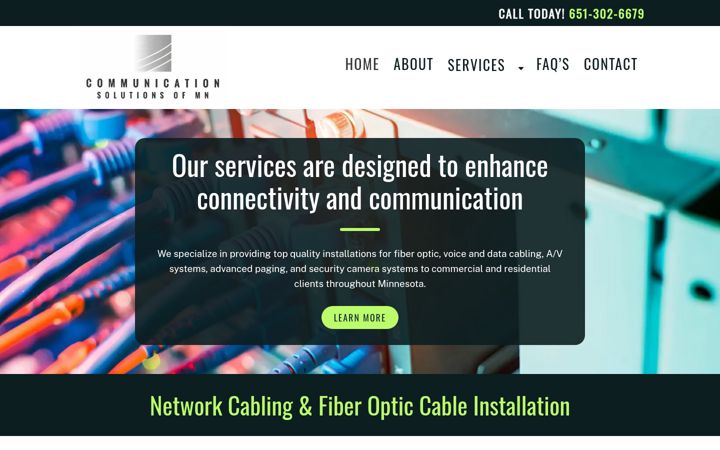 Screenshot of communicationsolutionsofmn.com