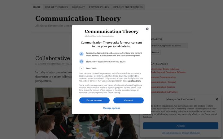 Screenshot of communicationtheory.org