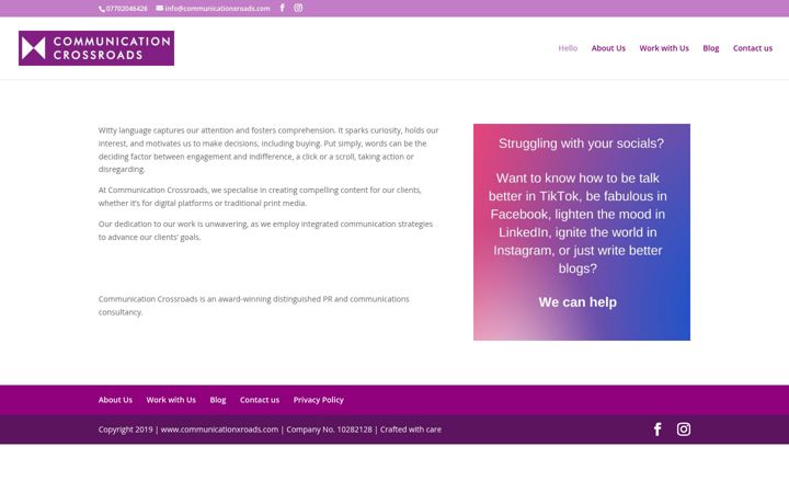 Screenshot of communicationxroads.com