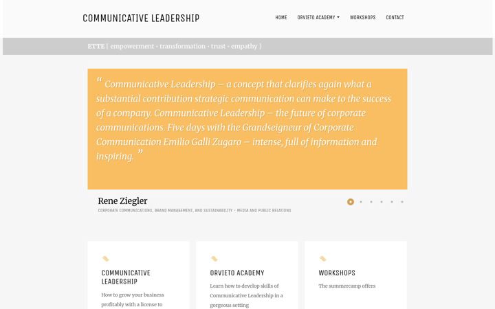 Screenshot of communicative-leadership.com