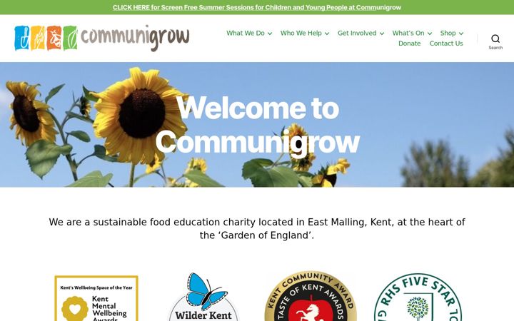 Ekrano kopija communigrow.org.uk