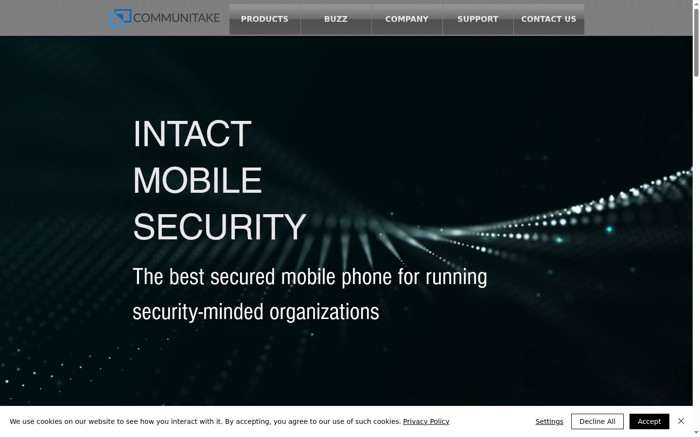 Screenshot of the consent banner shown before any interaction