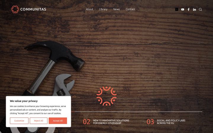 Screenshot of communitas-project.eu