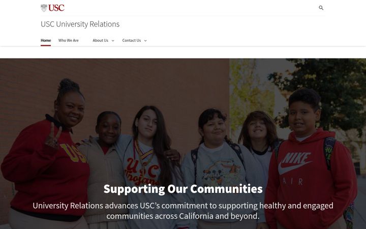 Screenshot von communities.usc.edu