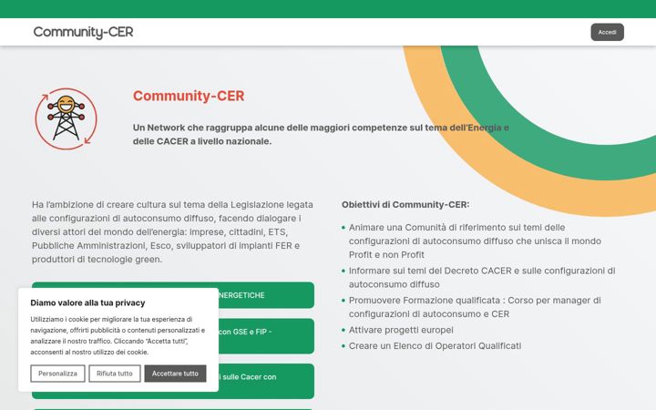 Screenshot of community-cer.it