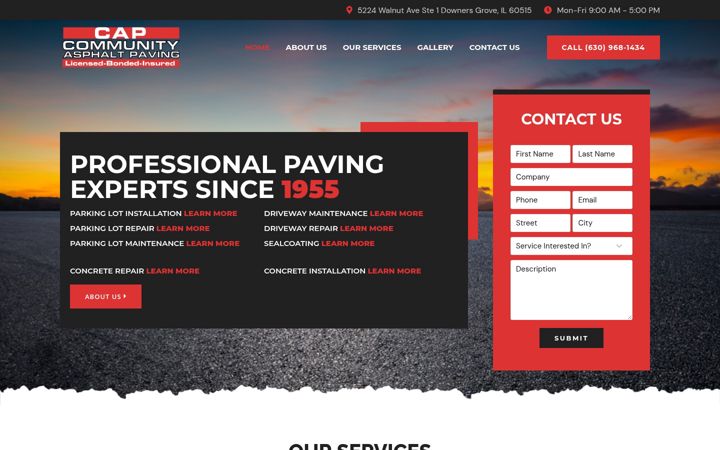 Screenshot of communityasphaltpaving.com