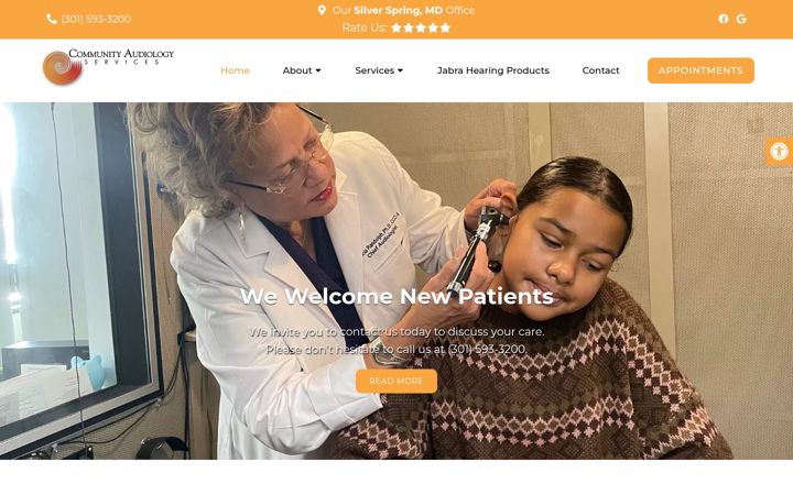Screenshot of communityaudiologyservices.com