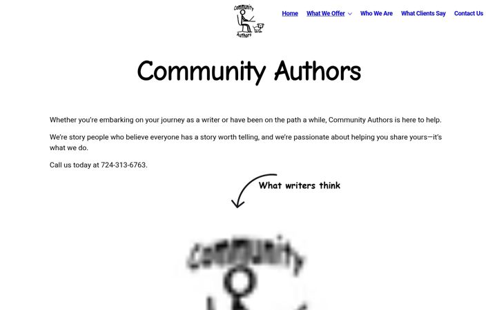Screenshot of communityauthors.com