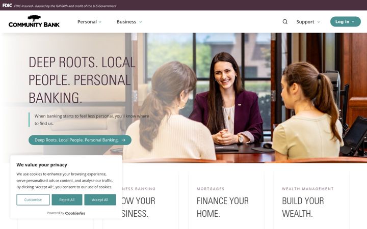 Screenshot of communitybank.net