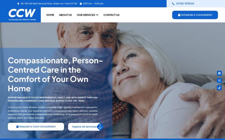 Screenshot of communitycareworker.com