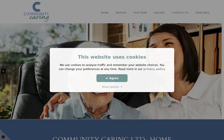 Screenshot of communitycaring.co.uk