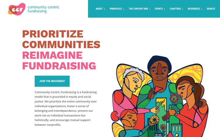 Екранна снимка на communitycentricfundraising.org