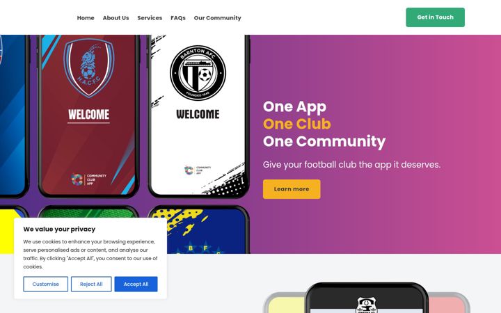Screenshot of communityclubapp.com