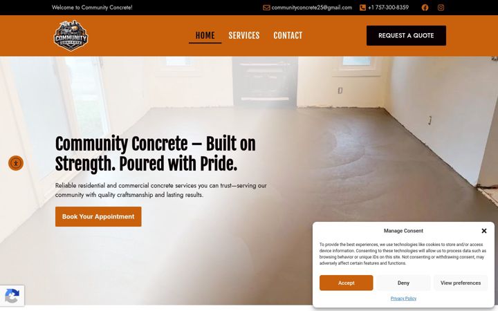 Screenshot of communityconcrete.net