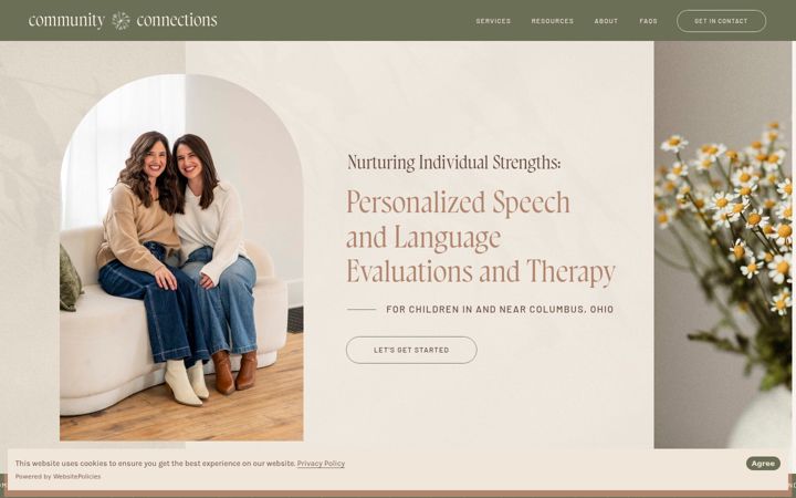 Screenshot of communityconnectionstherapy.com
