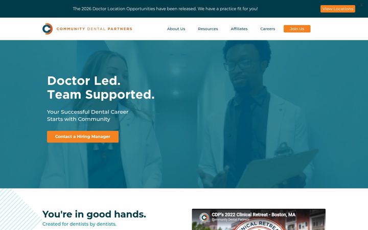 Screenshot of communitydentalpartners.com