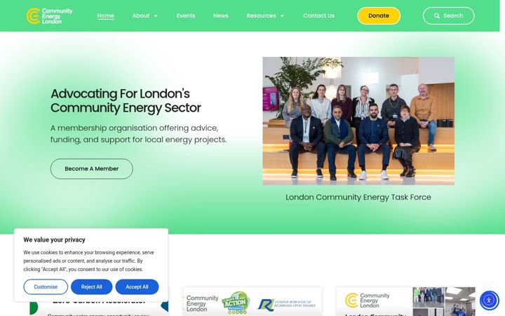 Screenshot of communityenergy.london