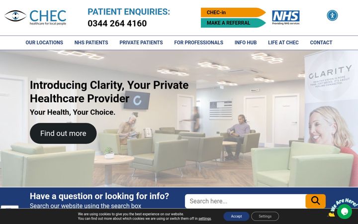 Screenshot of communityeyecare.uk