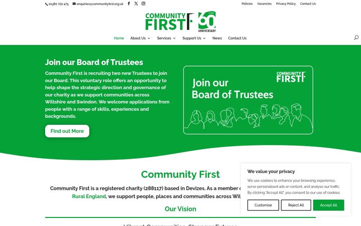 Screenshot of communityfirst.org.uk