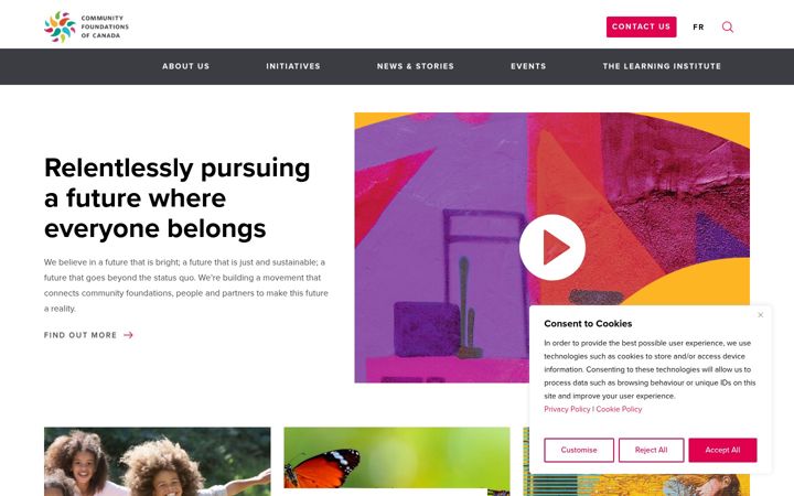 Screenshot of communityfoundations.ca