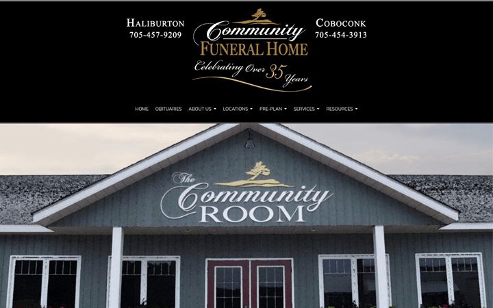 Screenshot of communityfuneralhomes.com