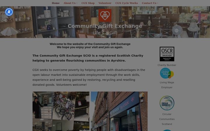 Screenshot of communitygiftexchange.com