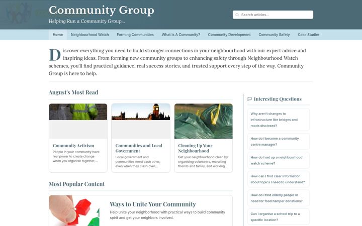 Screenshot of communitygroup.co.uk