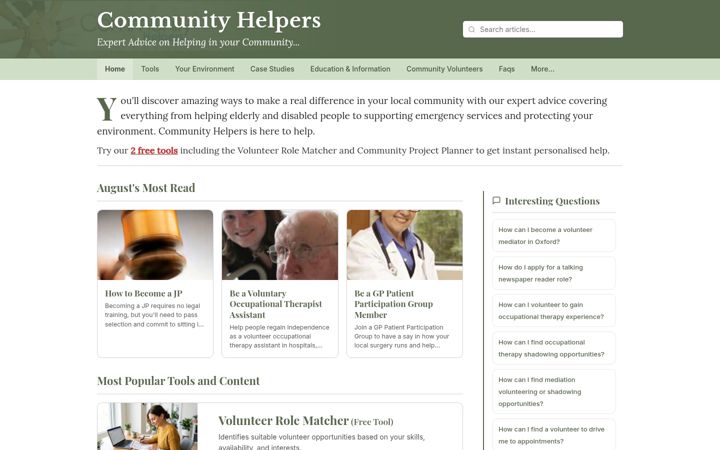 Captura de pantalla de communityhelpers.co.uk